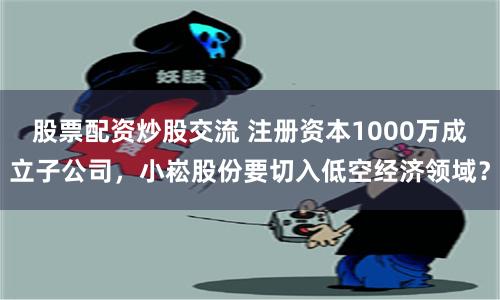 股票配资炒股交流 注册资本1000万成立子公司，小崧股份要切入低空经济领域？